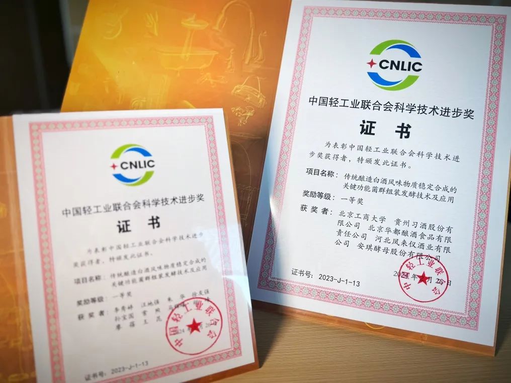 安琪获中国轻工业联合会科学技术奖一等奖