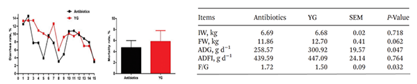 Effect of YeaSense as replacement of AGPs on diarrhea and mortality Effect of YeaSense as replacement of AGPs on diarrhea and mortality