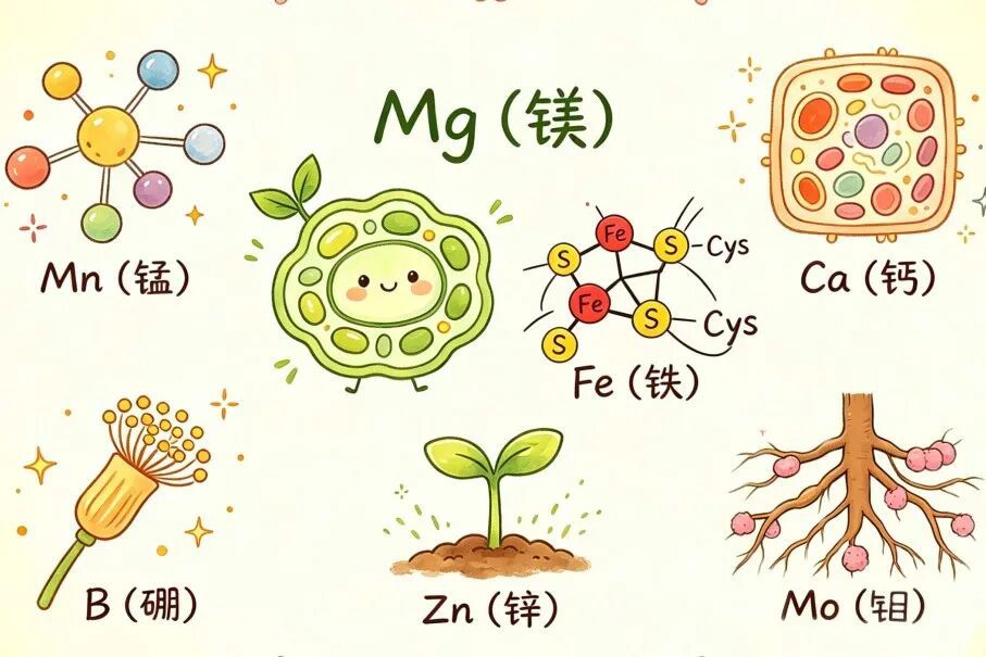 中微量元素，各有分工，相互配合